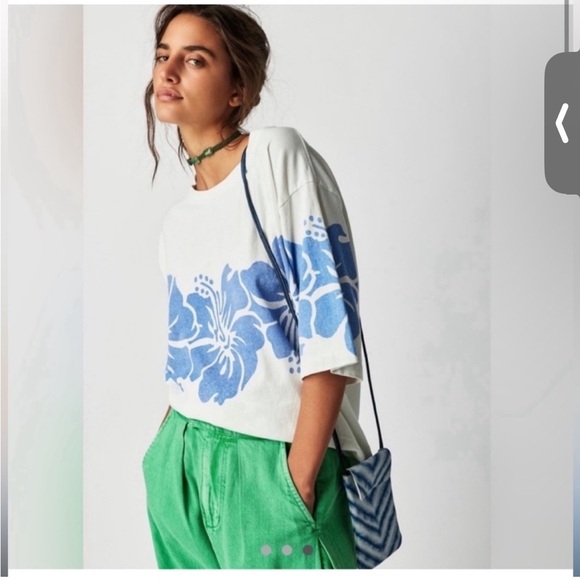 Free People The Bureau Hibiscus Oversized Tee - Picture 5 of 9